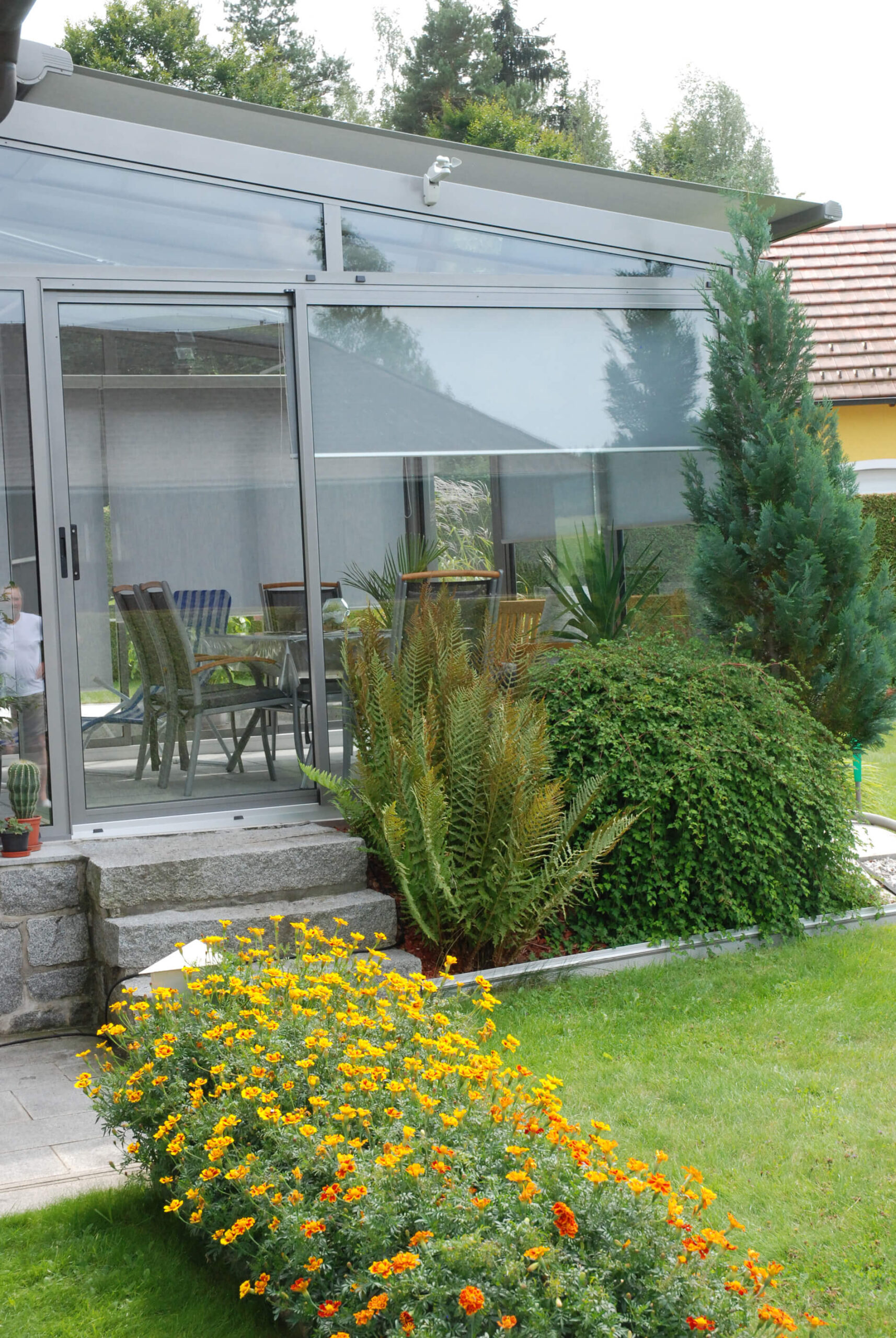 Wintergarten kalt mit Neher Multiraum Schiebetüre