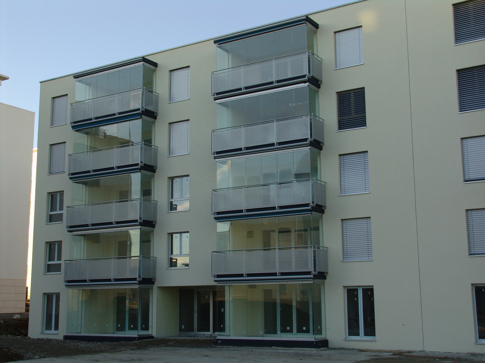 Loggia Verbauungen aus Glas öffenbar