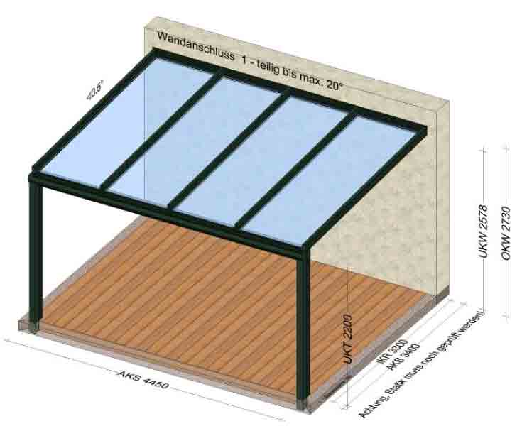 Offene Terrassenüberdachung