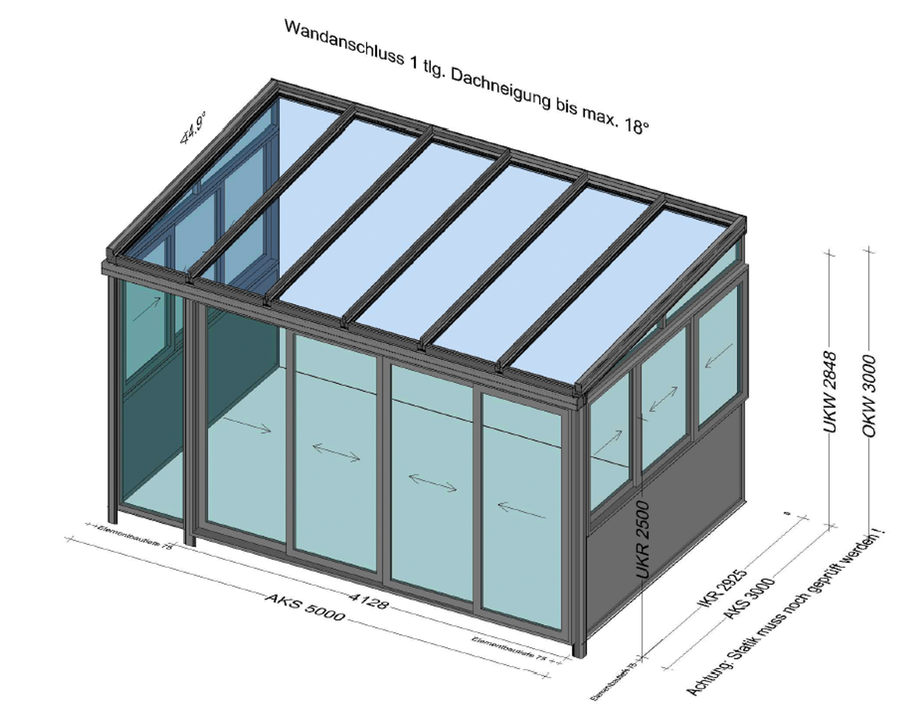 Wintergarten Ideen für Reihenhaus - Planungsskizze